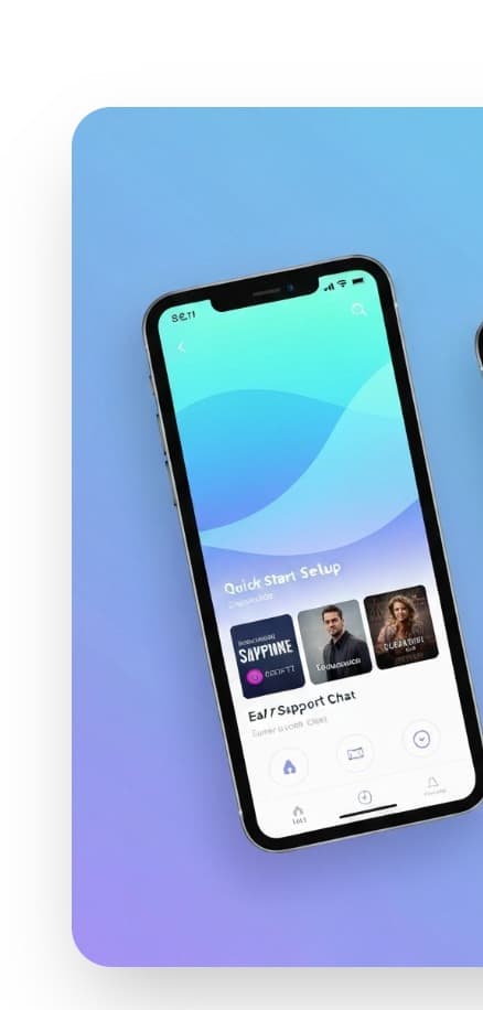 Modern streaming app interface on mobile