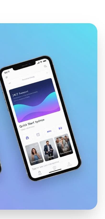 Clean IPTV mobile app dashboard